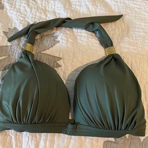 Womens sage green DDD swim top